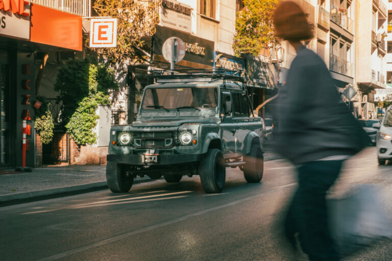 land rover 110 pastel blue