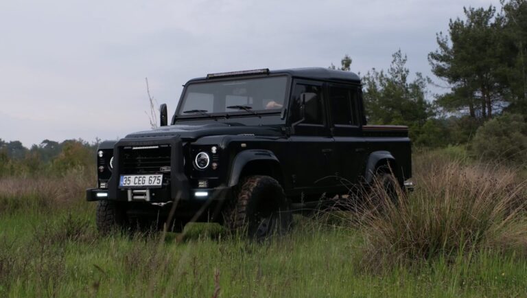 british racing green land rover