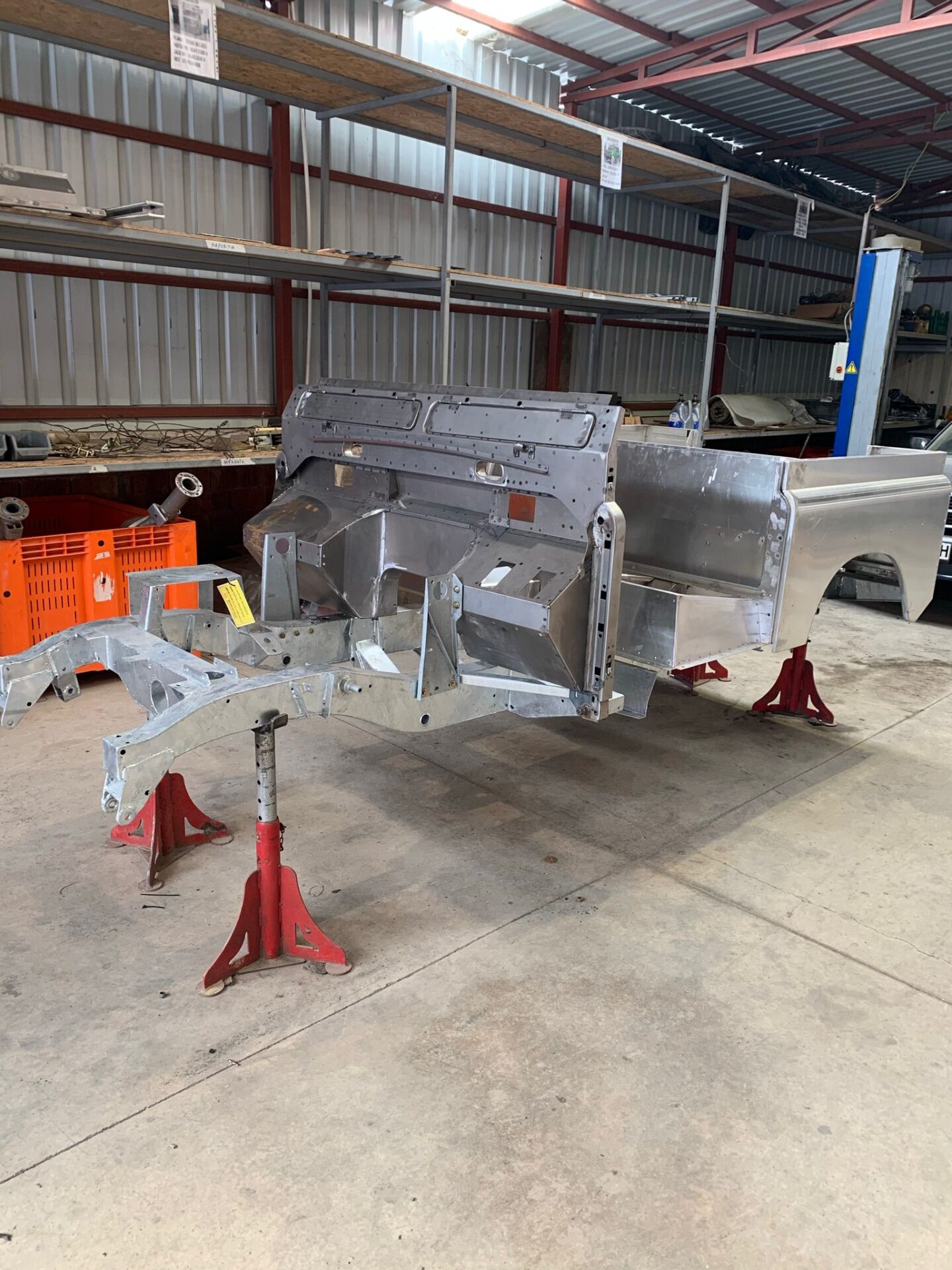 Land Rover Series Galvanized Chassis with Bulkhead attached