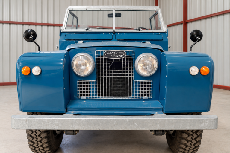 land rover series 2 close up front grill